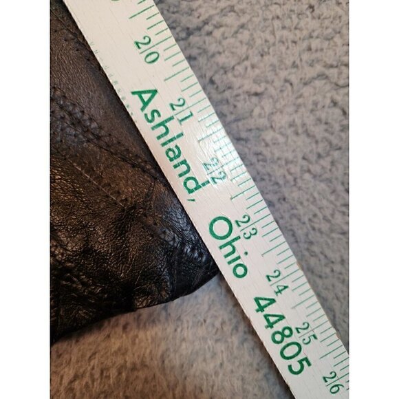 Vintage Black Leather Patchwork Blazer Womens Medium Leather and Soul - Picture 11 of 16